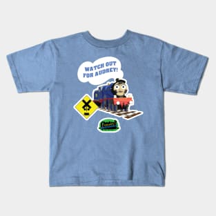 "Watch Out for Audrey!" - The Railways of Crotoonia Kids T-Shirt